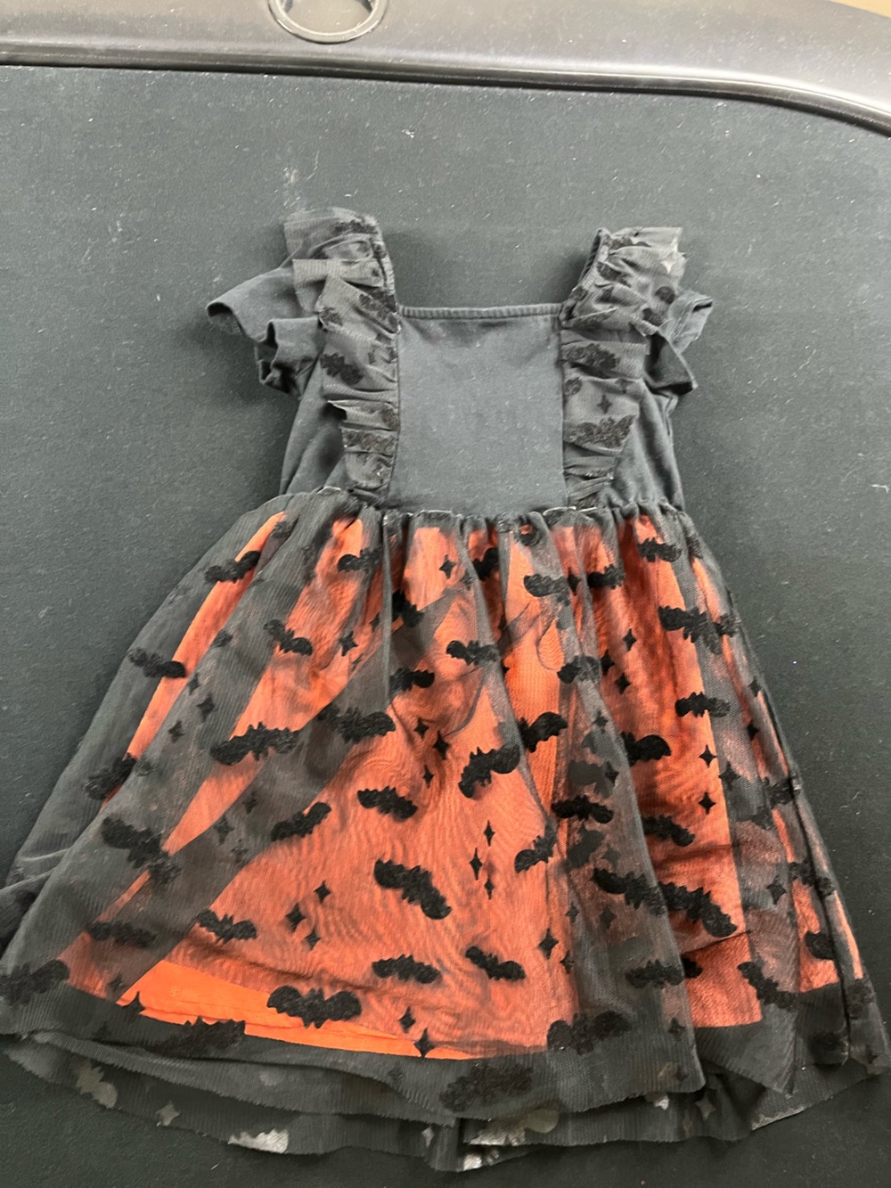 Cat & Jack Black and Orange Bat Tulle Halloween Dress